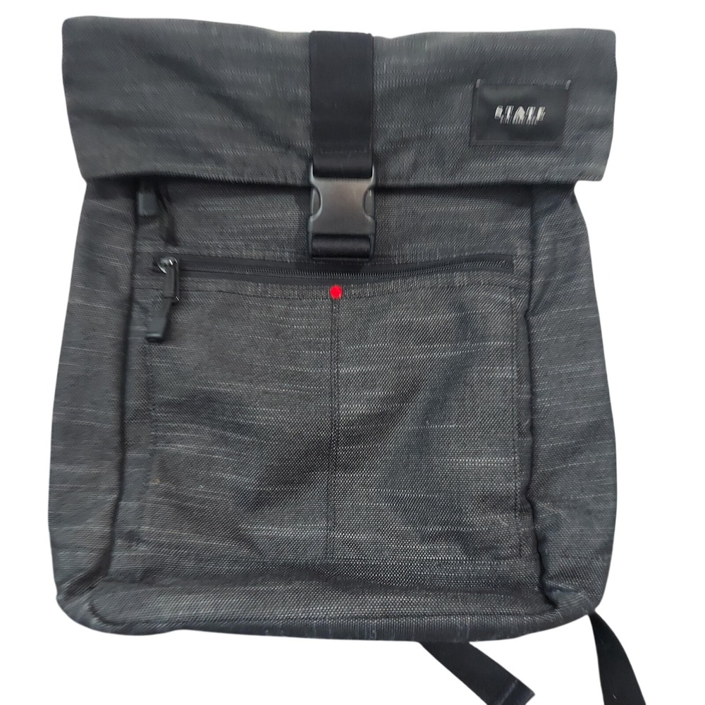 STATE‎ Gray Canvas Roll Top Backpack Mens Travel Bag Adjustable Straps Daypack